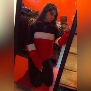 Garage half zip-up sweater